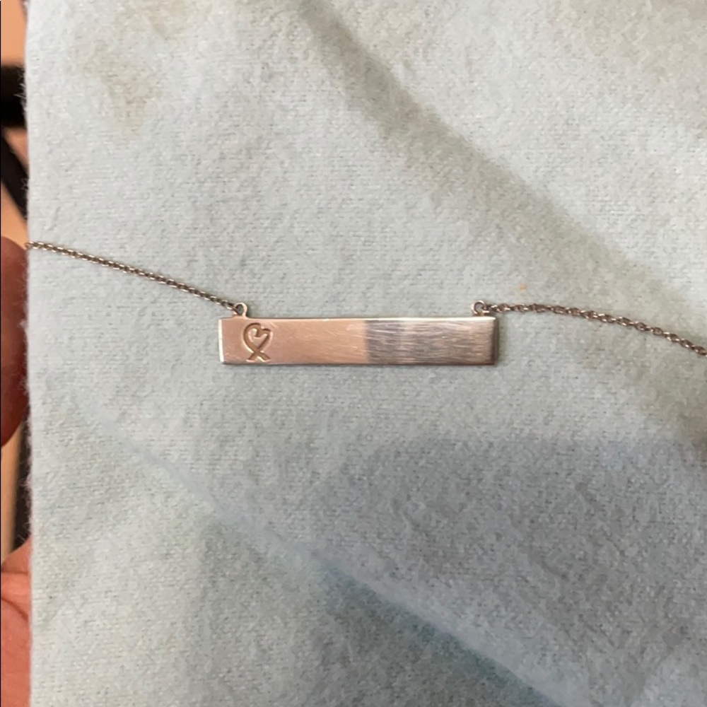 Sterling silver Tiffany’s tag necklace